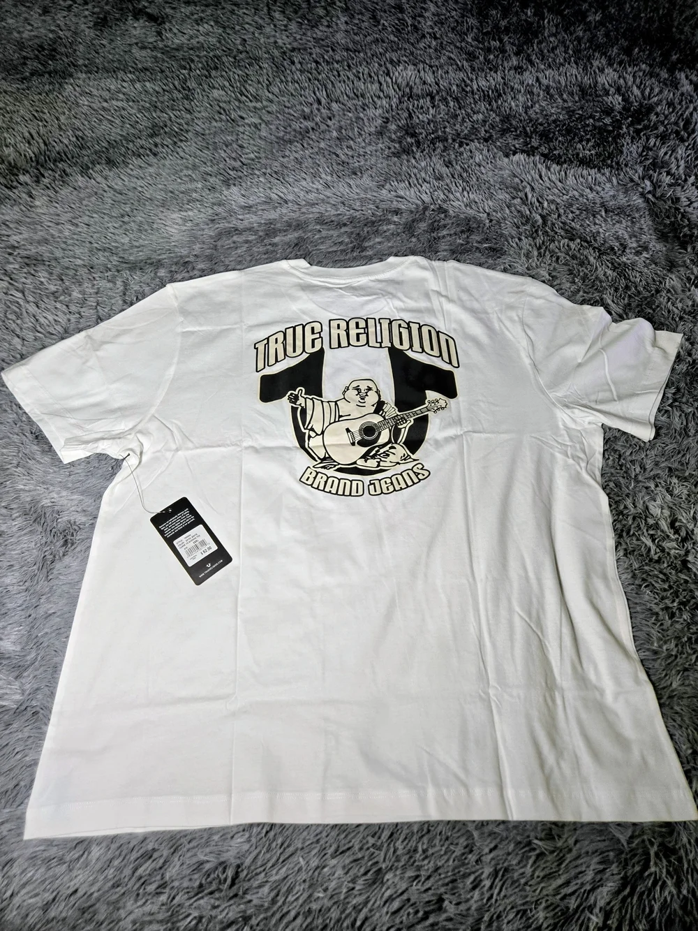 True Religion Mens Short Sleeve White Budda T-Shirt
